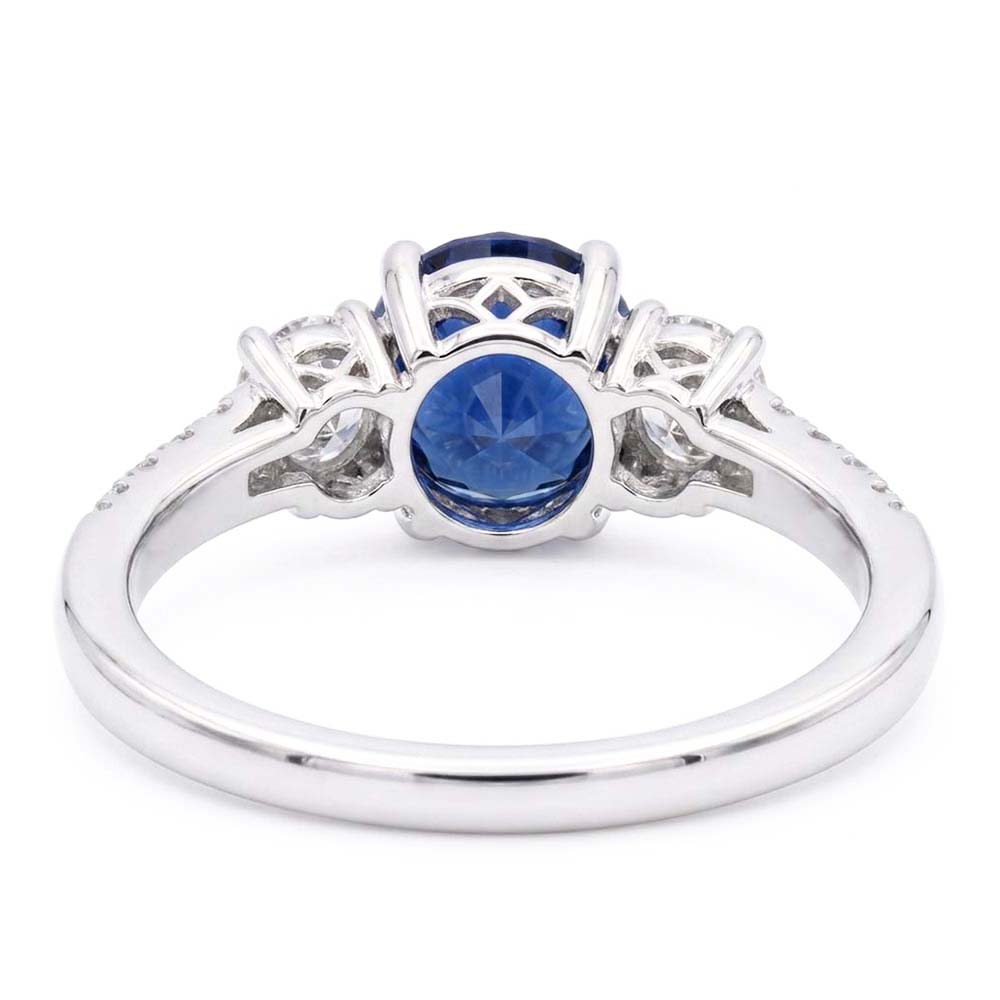 Natural Sapphire Ring 1.50ct - White Gold 14K