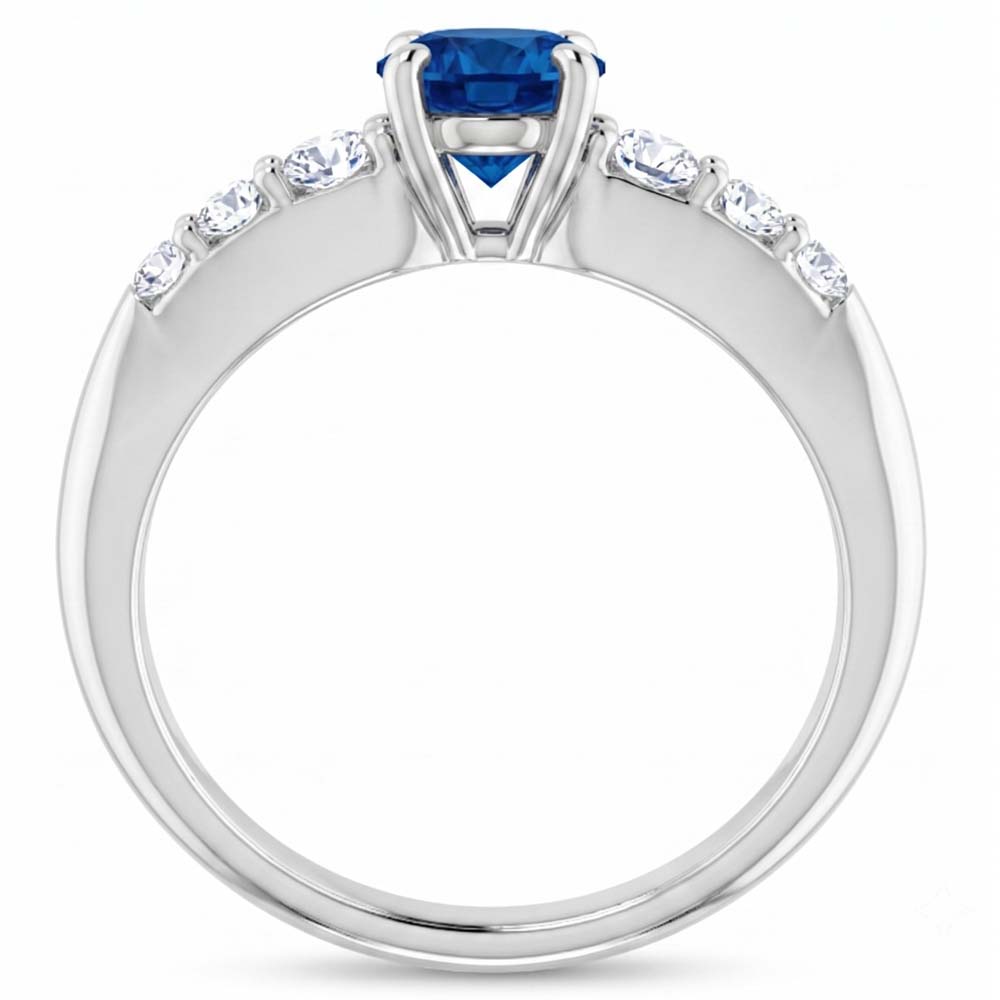 Natural Sapphire Ring 1.50ct - White Gold 14K
