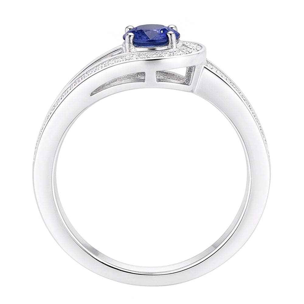 Natural Sapphire Ring 1.50ct - White Gold 14K