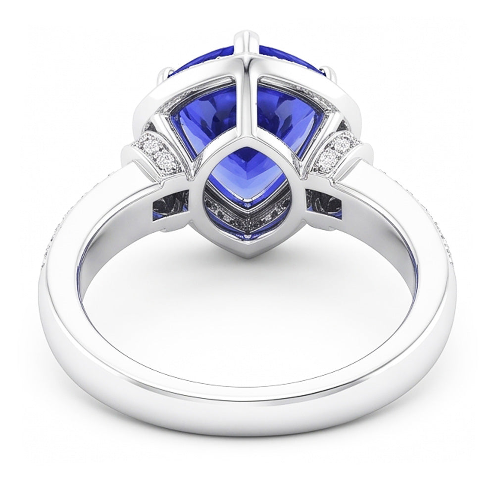 Natural Sapphire Ring 1.50ct - White Gold 14K