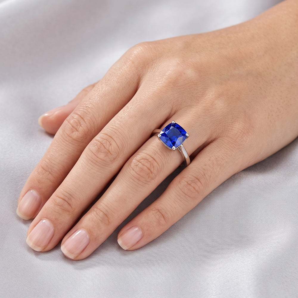 Natural Sapphire Ring 1.50ct - White Gold 14K