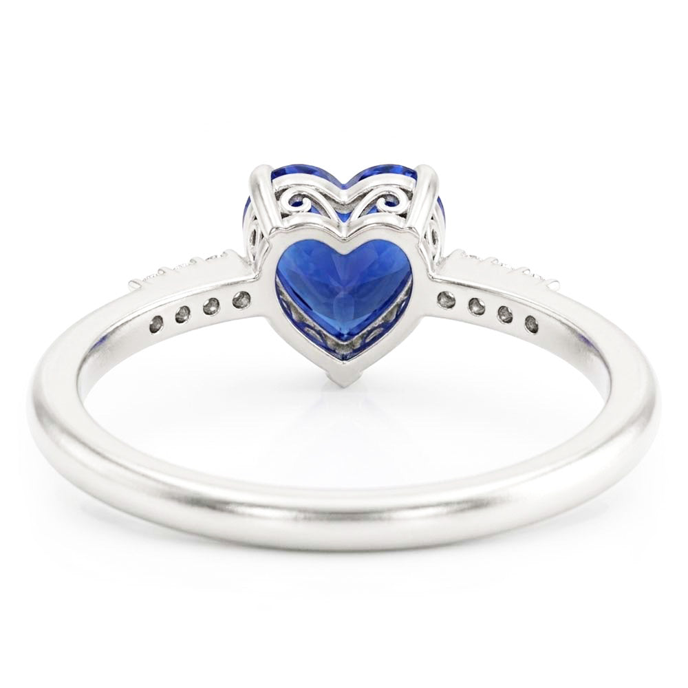 Natural Sapphire Ring 1.75ct - White Gold 14K