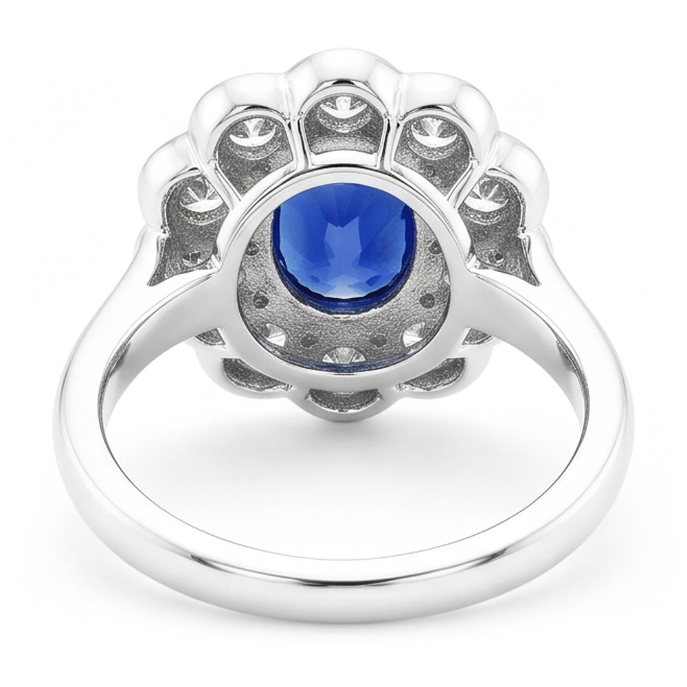 Natural Sapphire Ring 1ct - White Gold 14K