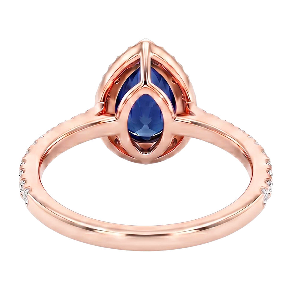 Natural Sapphire Ring 2.50ct - Rose Gold 14K