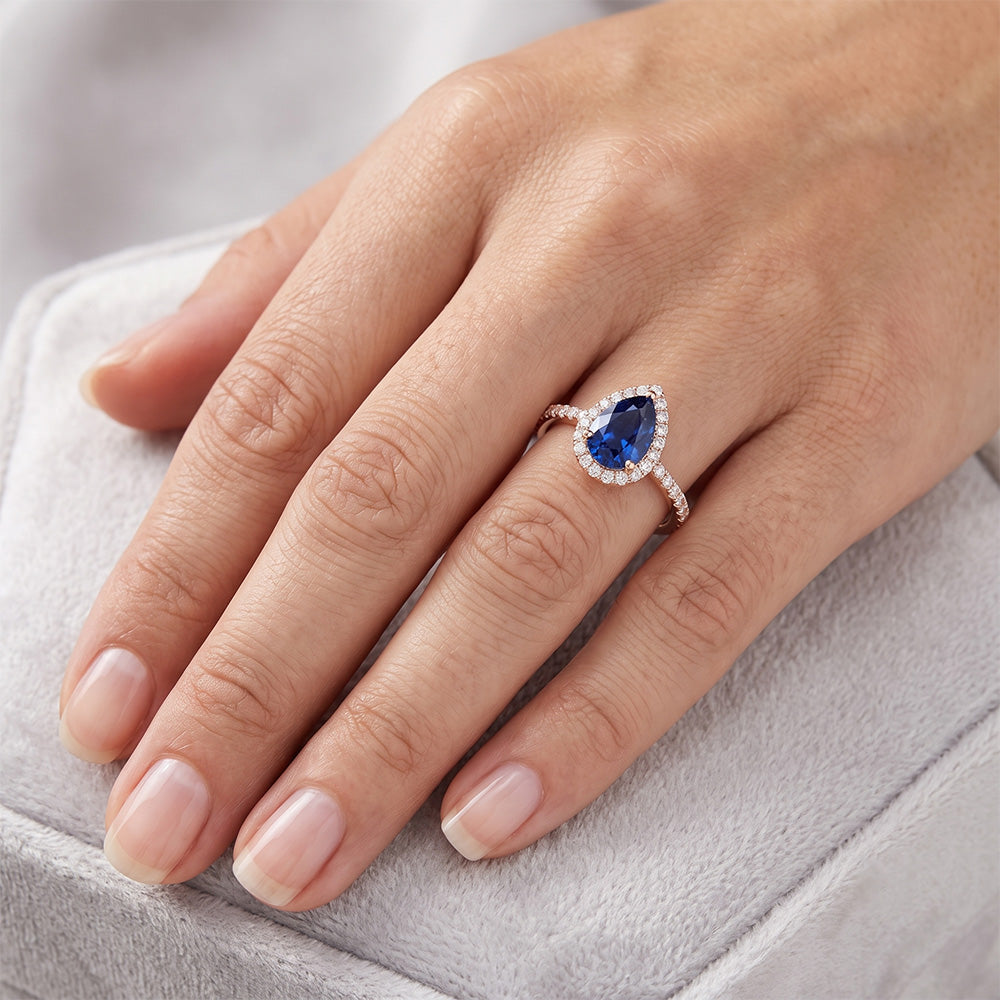 Natural Sapphire Ring 2.50ct - Rose Gold 14K