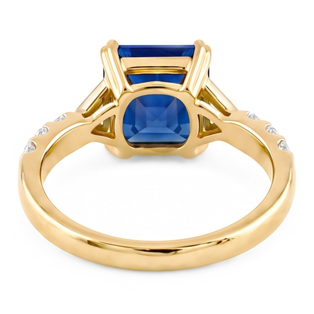 Natural Sapphire Ring 2.50ct - Two Tone 14K Gold