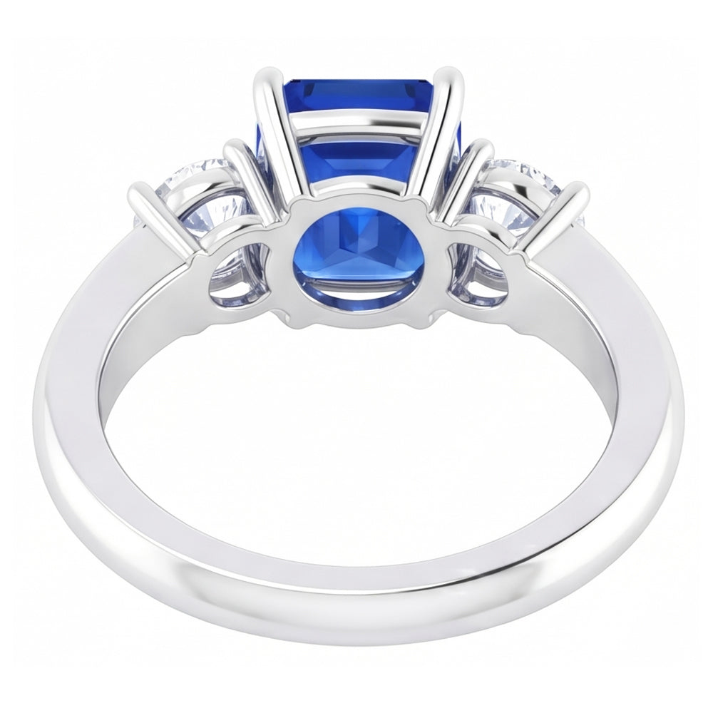Natural Sapphire Ring 2.50ct - White Gold 14K
