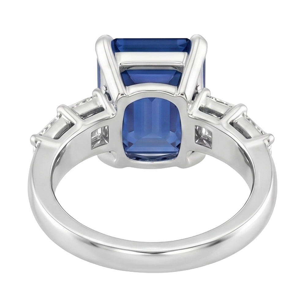 Natural Sapphire Ring 2.50ct - White Gold 14K
