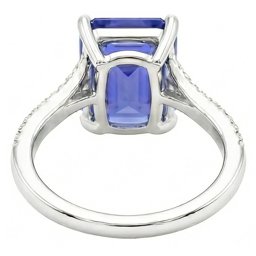 Natural Sapphire Ring 2.50ct - White Gold 14K