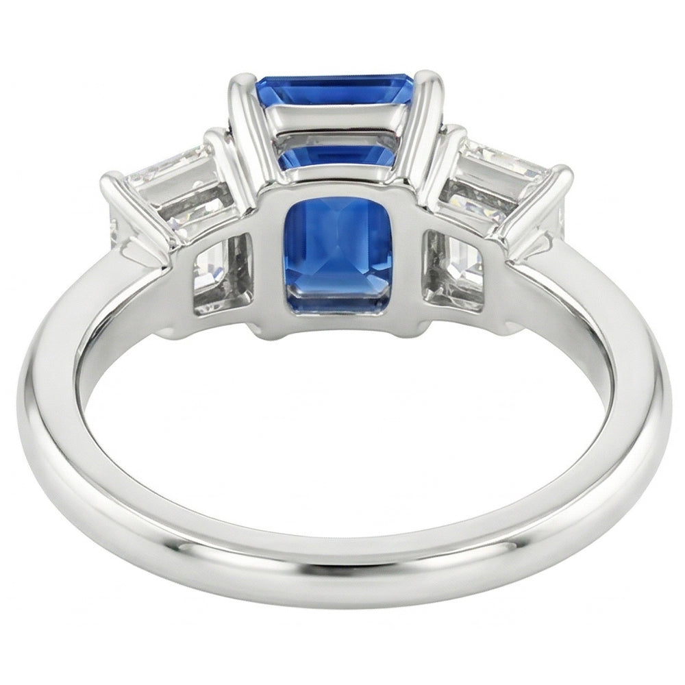 Natural Sapphire Ring 2.50ct - White Gold 14K