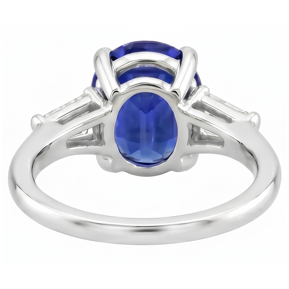 Natural Sapphire Ring 2.50ct - White Gold 14K