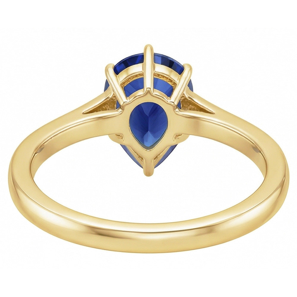 Natural Sapphire Ring 2.50ct - Yellow Gold 14K