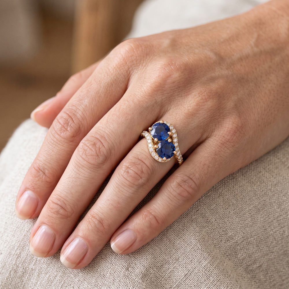 Natural Sapphire Ring 2.50ct - Yellow Gold 14K