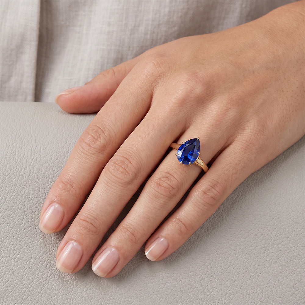 Natural Sapphire Ring 2.50ct - Yellow Gold 14K