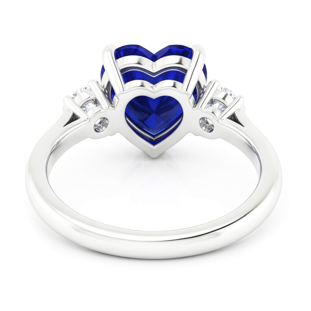 Natural Sapphire Ring 2ct - White Gold 14K