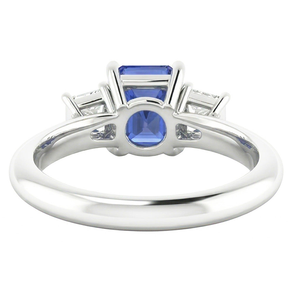 Natural Sapphire Ring 2ct - White Gold 14K