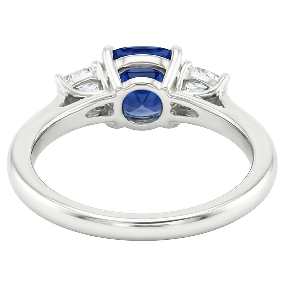 Natural Sapphire Ring 2ct - White Gold 14K