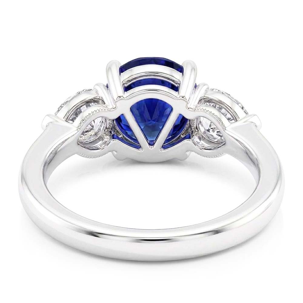 Natural Sapphire Ring 2ct - White Gold 14K