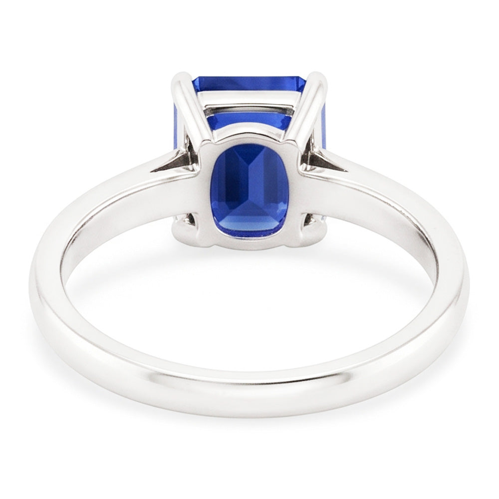 Natural Sapphire Ring 2ct - White Gold 14K
