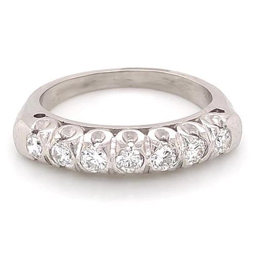 Natural Diamond Anniversary Band 1.40 Carats F Vs1 White Gold Jewelry New