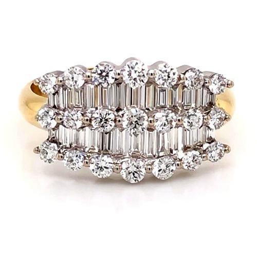 Natural Diamond Baguette Band