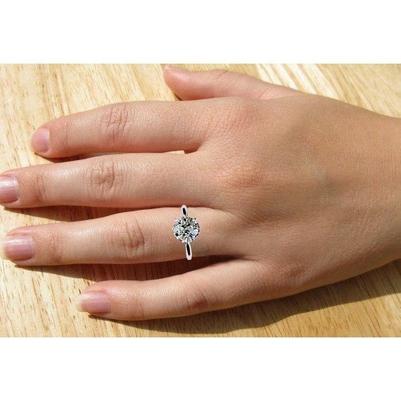 Natural Diamond Solitaire Ring 2.50 Carats Old Mine Women Jewelry