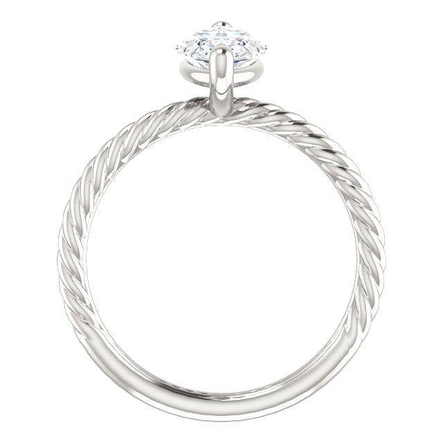 Natural Diamond Solitaire Ring 2 Carats Twisted Rope Style Women Jewelry