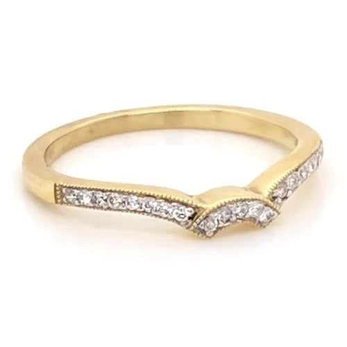 Natural Diamond Wedding Band 0.75 Carats Women Yellow Gold 14K Jewelry