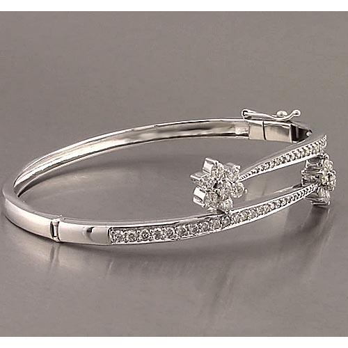 Natural Diamond Women Bangle 5 Carats Jewelry New