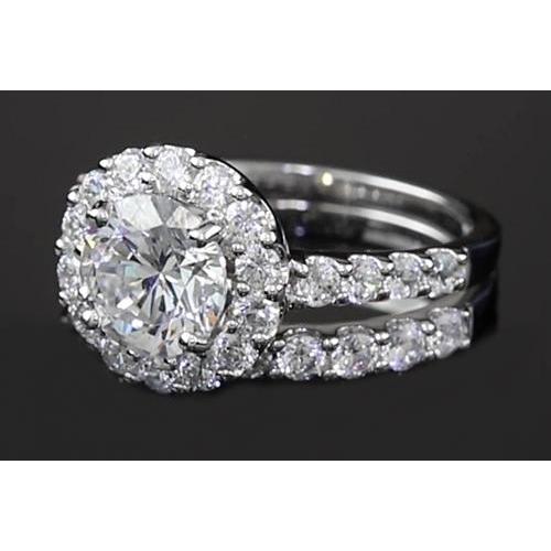 Natural Halo Parallel Double Shank Ring