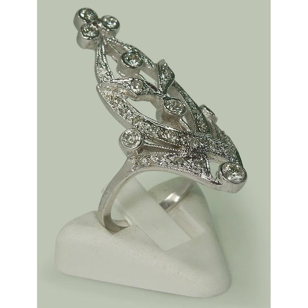 Natural Like La Belle Epoque Jewelry Marquise Shape Round  Diamond Ring - Engagement Ring-harrychadent.ca