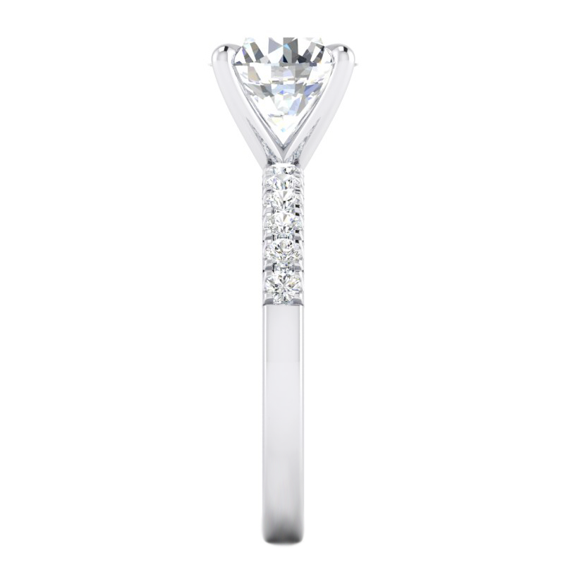 Natural Diamond Engagement Ring 2.50 Carats Round Diamonds White Gold 14K