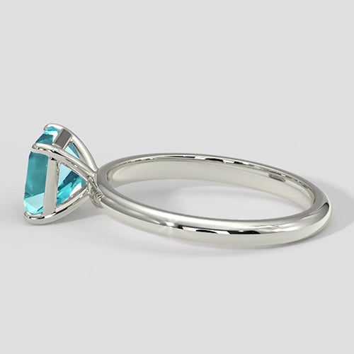 Neon Blue Paraiba Solitaire Ring