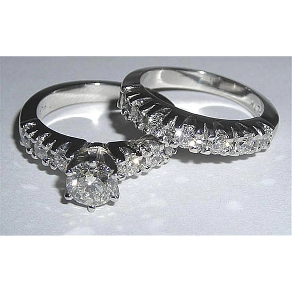 New Engagement Ring 1.61 Ct Real Diamond White Gold 14K