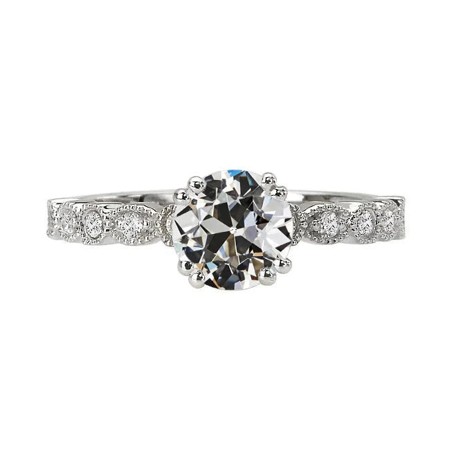 natural round diamond 3ct ring front view