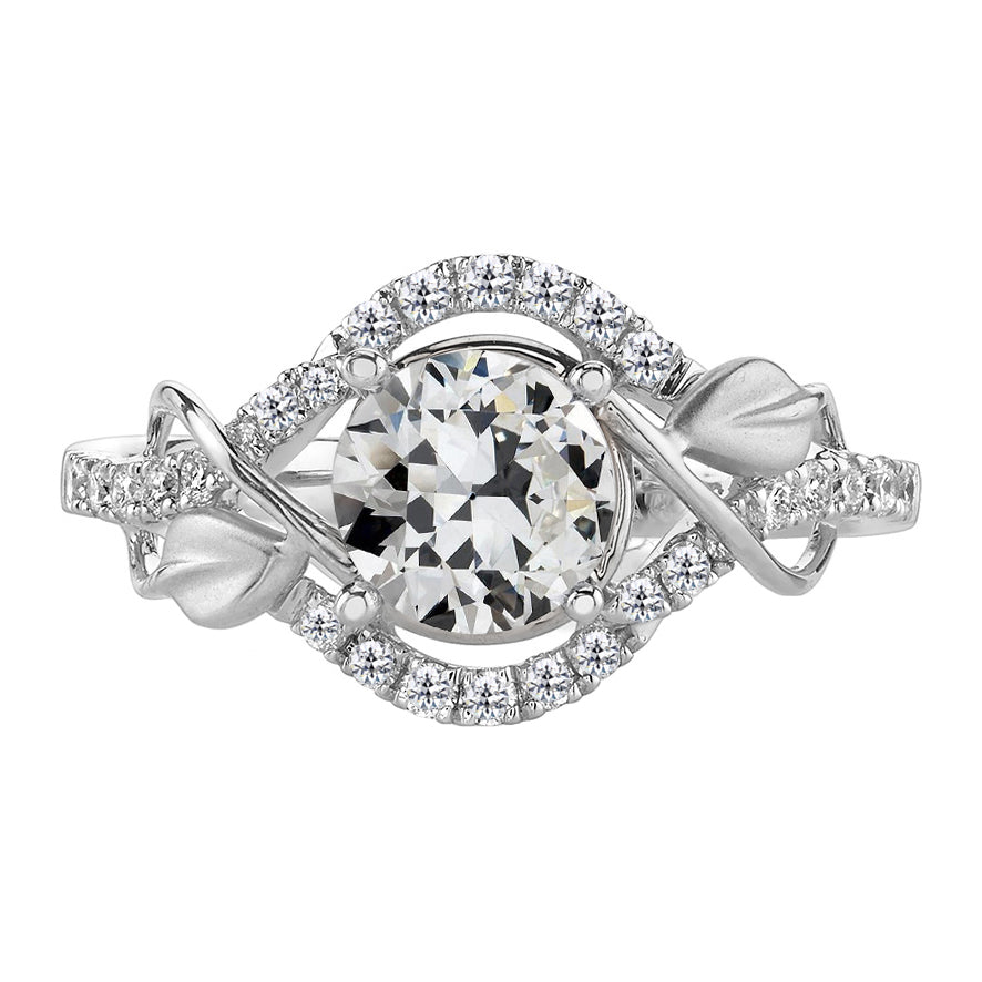Brilliant Diamond Accent Solitaire Ring 2-ct 14K White Gold – main view