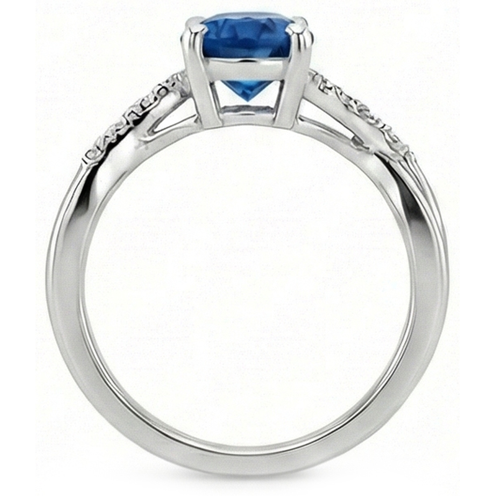 Oval Cut Solitaire Sapphire Engagement Ring