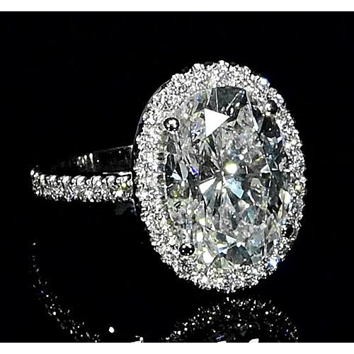 Oval Natural Diamond Ring With