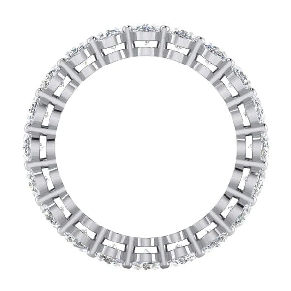 Oval Lab Grown Diamond Eternity Band Gold 14K Ladies Jewelry 4 Ct.