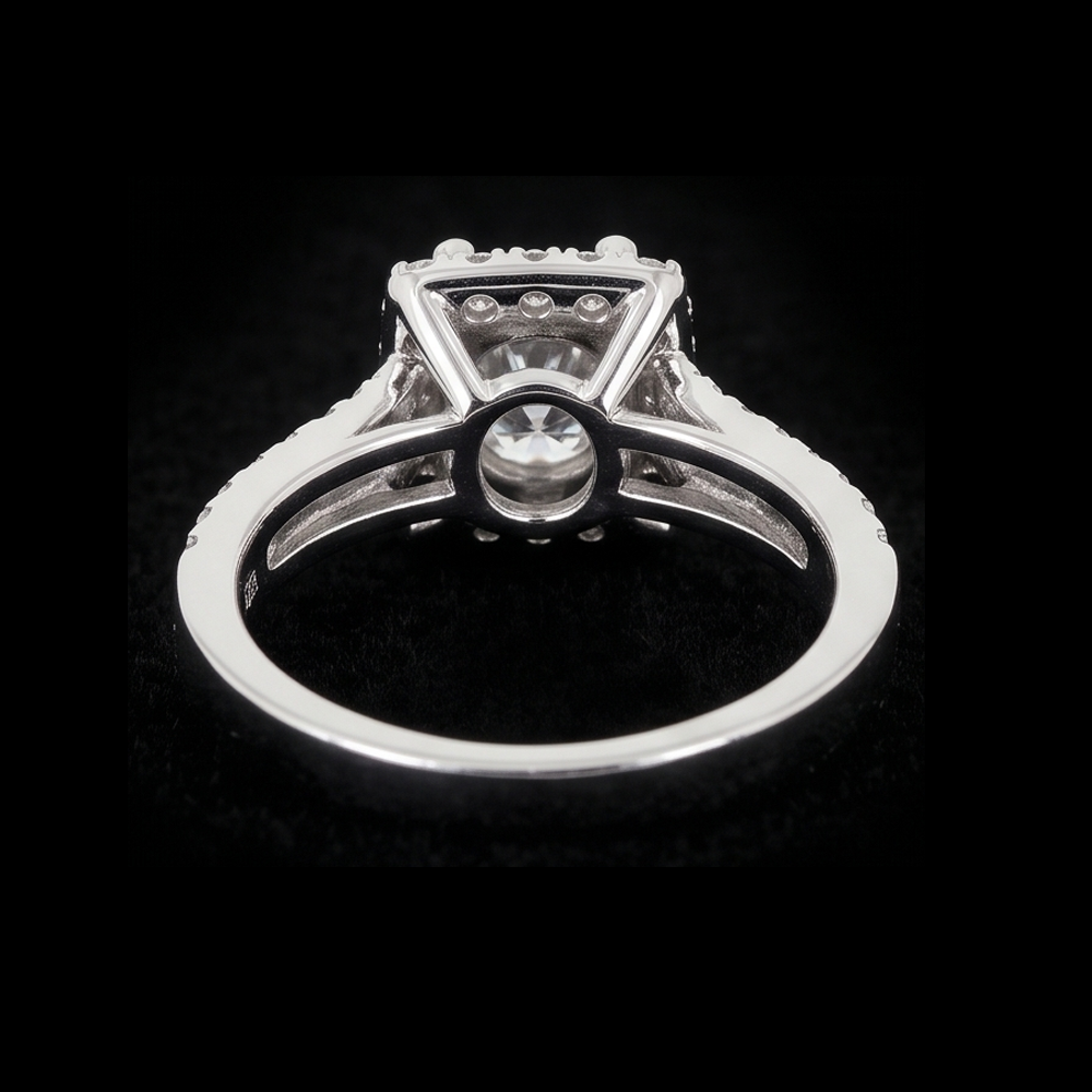 Pave Setting 3 Carats Round Real Natural Earth Mined Diamond ( Not Lab Grown ) Engagement Ring White Gold 14K