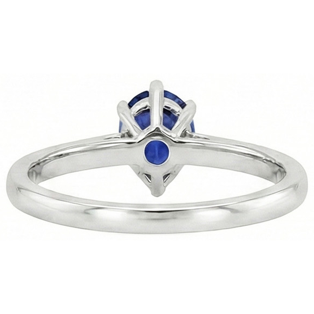 Pear Blue Sapphire Solitaire Engagement Ring 1 Carat Gemstone Jewelry