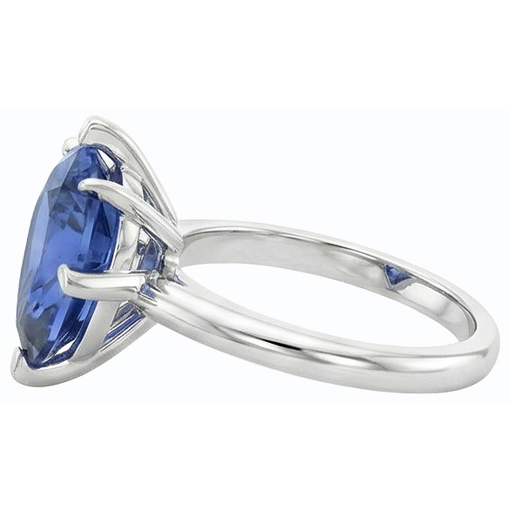 Pear Gemstone Solitaire Ring Prong Set Blue Sapphire 2.50 Carats