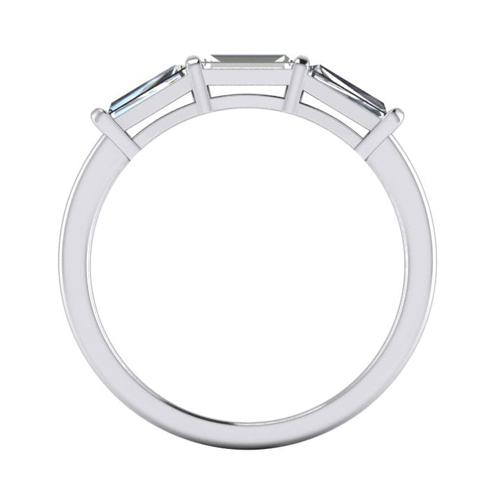 Pear Shaped Wedding Band Set Real 2.85 Carats With Baguettes
