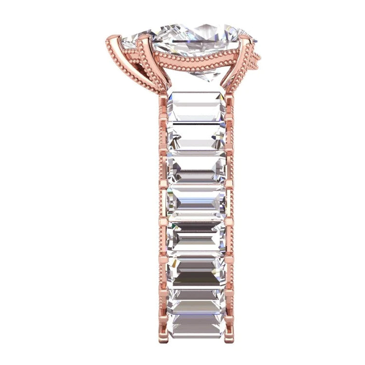 Pear & Baguette Real Diamond Ring 9.50 Carats