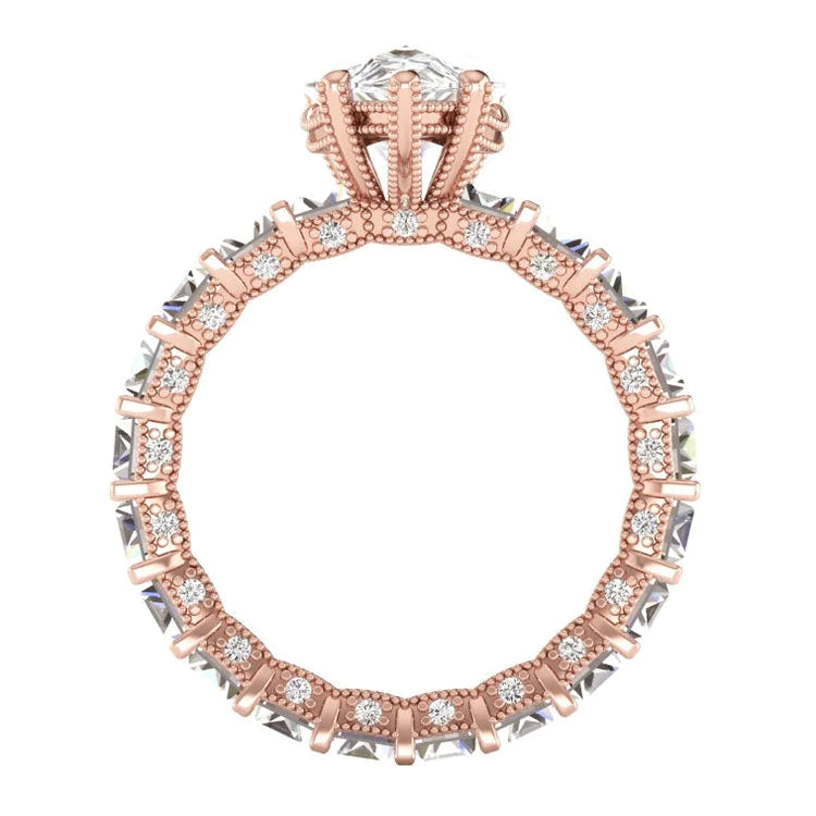 Pear & Baguette Real Diamond Ring 9.50 Carats