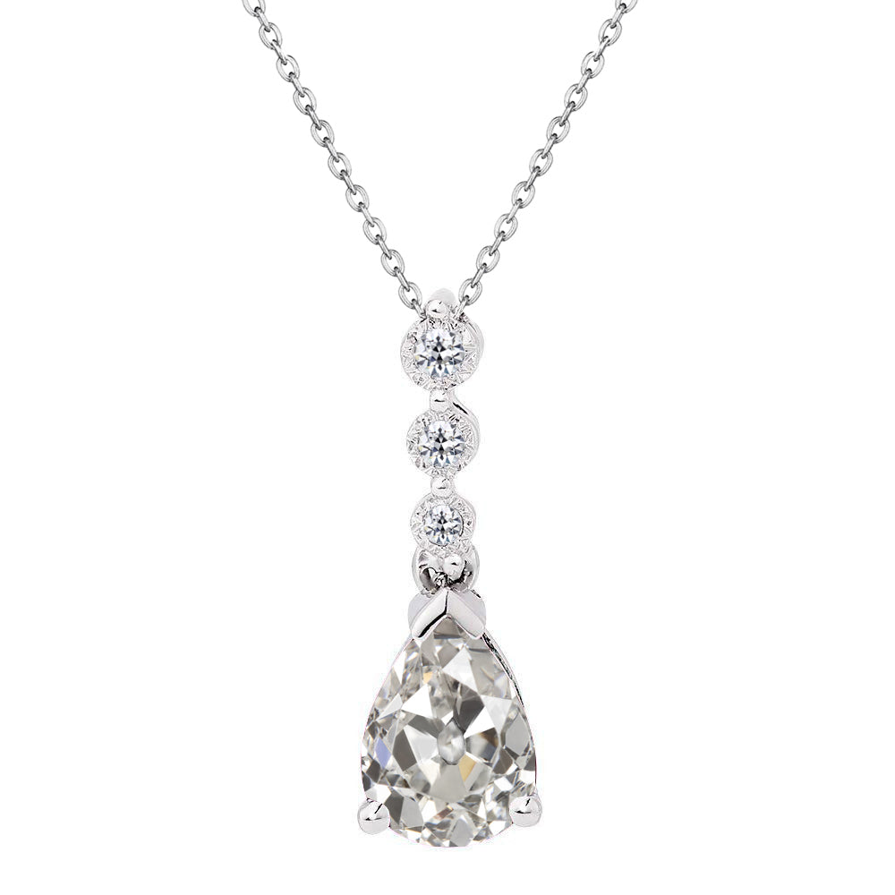 Authentic Brilliant Diamond Pendant Necklace – main view