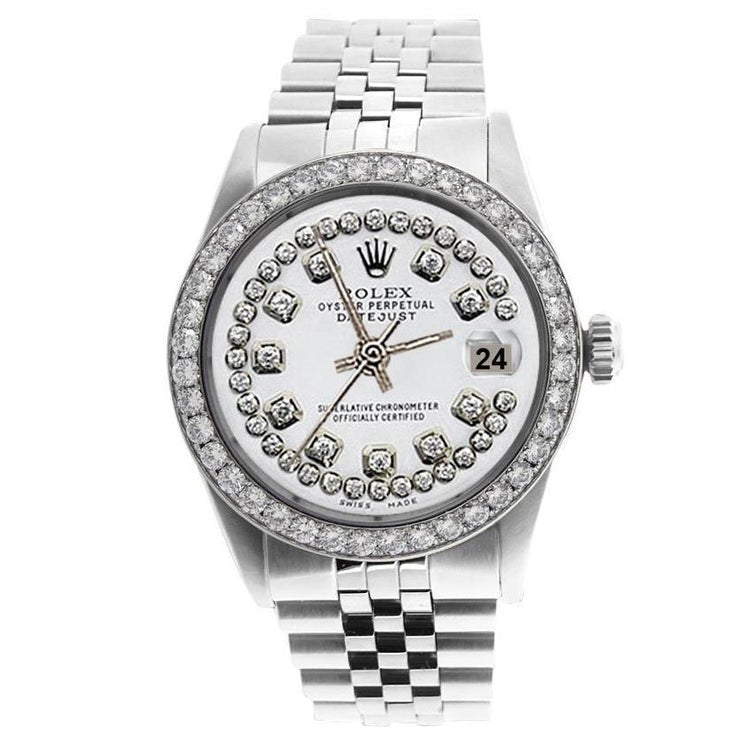 Gents Watch White String Bezel