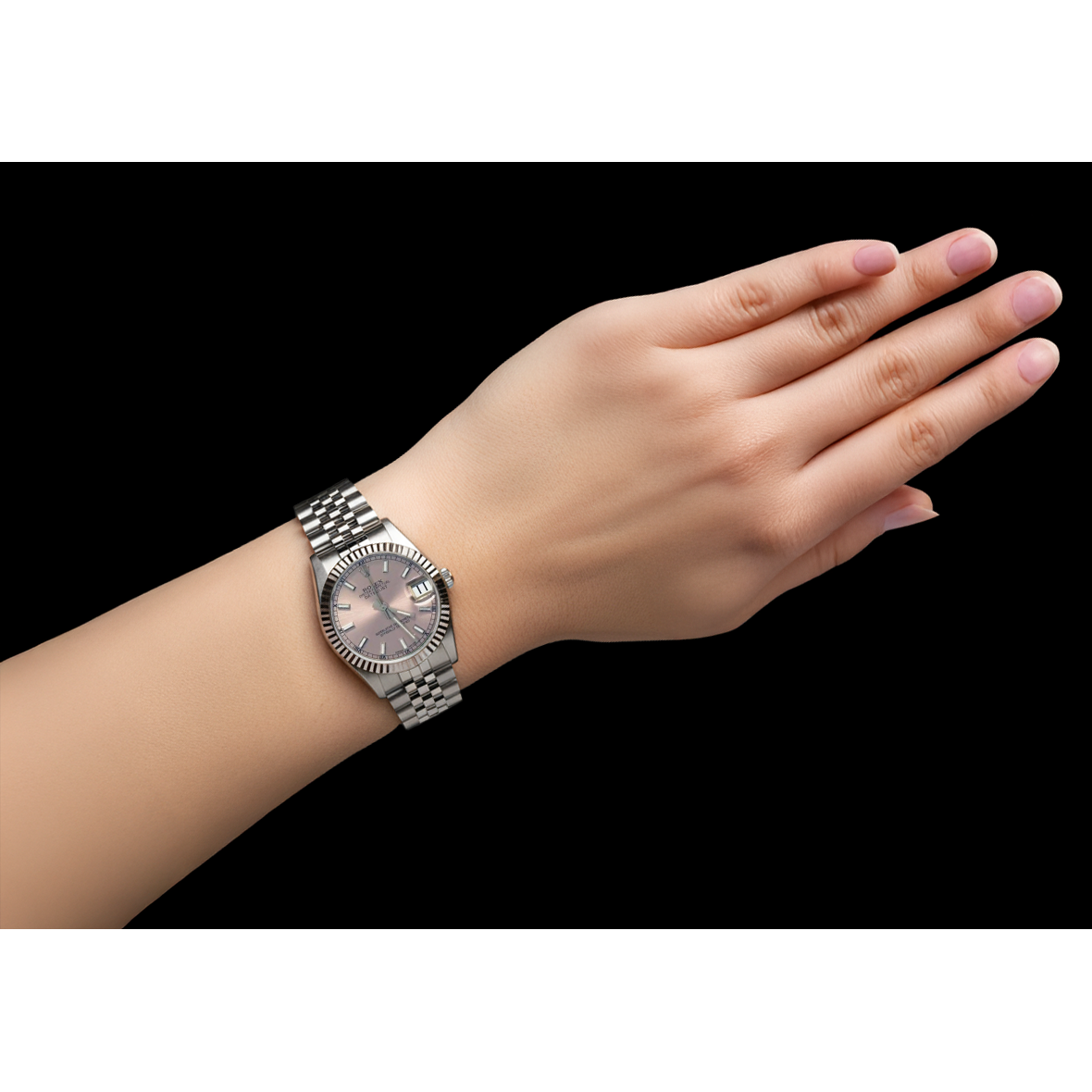 Pinkstick Dial Rolex Datejust 31 Mm Watch Jubilee Bracelet Midsize P7