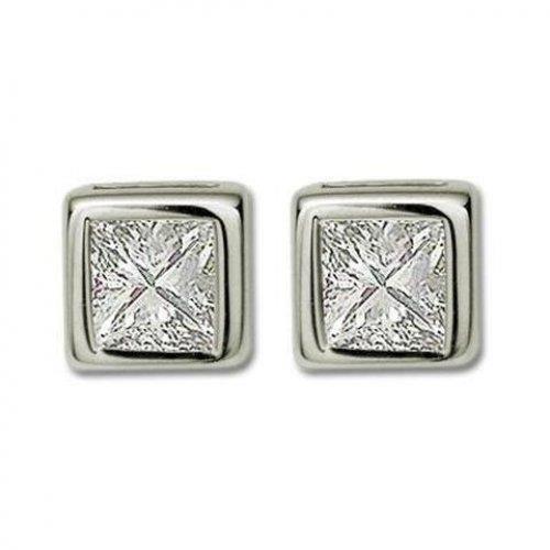 Princess Cut Genuine Diamond Stud Earring 2 Ct. Fine Jewelry