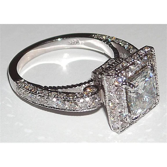 Princess Natural Diamond Engagement Fancy Ring 5.25 Carats